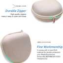 Headphone Headset Case for JLab JBuds Lux ANC/JLab Go Lux ANC/Beats/JBL/TOZO/BERIBES/Picun/KVIDIO Wireless Noise Cancelling Over-Ear Foldable Headphones (Cream)