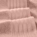 Modern Threads 6 Piece Cotton Bath Towel Set Ultra Soft 550 GSM Towels Bathroom Set with Hand Towels and Washcloths Geometric (Blush)