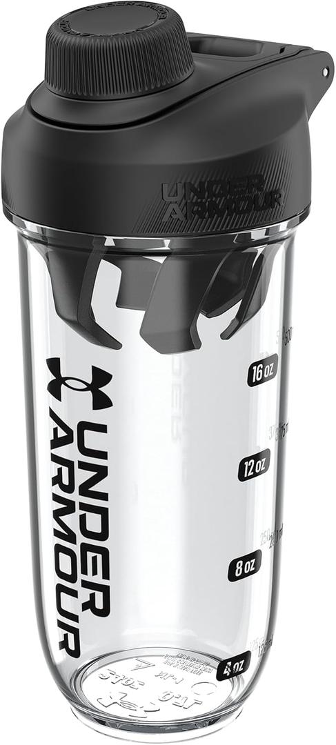Under Armour UA 24oz Clarity Shaker Bottle Clear/Black OSFA