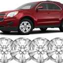 TULALUX Wheel Skins Compatible with Chevy Equinox 2010-2017; 17 inch Wheel Covers; Set of 4 Packs (Chrome)