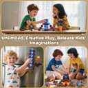 LionFuny150PCS Magnetic Blocks, Magnetic Building Blocks, Magnet Blocks for Kids Age 3-5 4-8 8-12, STEM Sensory Educational Magnet Stacking Toys Boys Girls Gifts