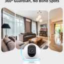 blurams Security Camera 2K, Baby Monitor Dog Camera 360-degree for Home Security (White + 64GB TF Card)
