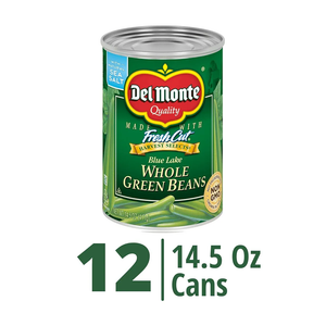 Del Monte Canned Whole Green Beans, 14.5 Ounce (Pack of 12)