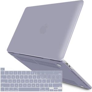 IBENZER Compatible with MacBook Pro 16 Inch Case A2141 Release 2020 2019, Hard Shell Case with Keyboard Cover for Old Version Mac Pro 16, Lavender Grey, T16-LVGY+1