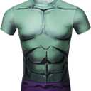 Red Plume Men's Compression Armor Fitness Shirt,Green Giant Sports T-Shirt(XL, Muscle)