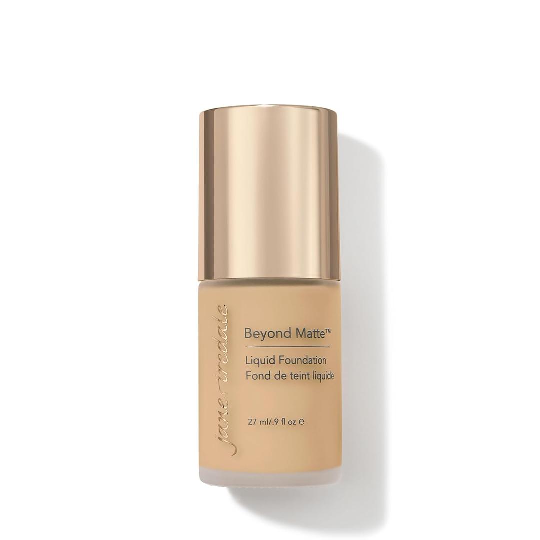 jane iredale Beyond Matte 3-in-1 Liquid Foundation Lightweight, Buildable Coverage with a Semi Matte Finish Vegan, Clean & Cruelty-Free Makeup (M8)