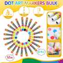 Crtiin 80 Pack Dot Markers 40 Assorted Colors Daubers 0.4 oz Dot Marker Art Bulk Bingo Game Supplies for Toddlers Kids Preschool Adults Classroom DIY Painting Coloring Drawing Craft Gift (Rainbow)