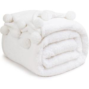 LBRO2M Double Sided Sherpa Blanket,King Size Super Soft Fuzzy Plush Warm Cozy Fluffy Throw Reversible Luxurious Blankets (White) (King(90x104 Inches)) LBRO2M Double Sided Sherpa Blanket,King Size Super Soft Fuzzy Plush Warm Cozy Fluffy Throw Reversible Luxurious Blankets (White) (King(90x104 Inches))