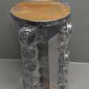 Revolving Spice Rack Set with 20 Spice Jars, Kitchen Spice Tower Organizer for Countertop or Cabinet -- Carousel Storage Includes 386 Spice Labels -- Desktop Rotating Seasoning Organizer (Wood)