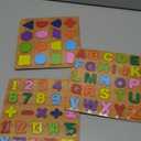 Alphabet Wooden Puzzles for Toddlers 3-5, Pack of 3 ABC, Number and Shape Puzzle, Preschool Educational Learning Toys with Puzzle Board & Letter Blocks for Girls Boys Ages 3 4 5 Years Old