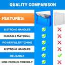 MorTime Mattress Bags for Moving and Storage, Zippered Mattress Storage Bag with 8 Strong Carrying Handles, Reusable Mattress Protector Cover Moving Supplies (Queen)