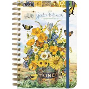 Lang, Garden Botanicals 2026 Engagement Planner by Barbara Anderson, 6.5'' X 9'', Weekly Calendar with Stapled Binding