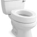 Carex Elongated Hinged Toilet Seat Riser, Adds 3.5 Inches of Height to Toilet, 300 Pound Weight Capacity, Raised Toilet Seat