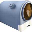 Litter Box Enclosed Cat Litter Box with Lid & Scoop, Splash-Proof Large Litter Pan, Easy Clean(Grey)