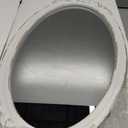 Antique Arendahl Glam Ornate Oval Mirror 24" X 14", Hanging Distressed White Vintage Mirrors for Wall Decor Living Room, Wood Mirrors for Bathroom Entryway, Horizontal or Vertical