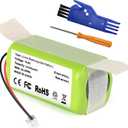 Replacement RVBAT850 Battery for Shark Ion R75, RV761, RV850C, RV1000S, RV1100VL, RV1001AE, UR1000SR, RV700_N, RV720_N Vacuum Cleaners (2-Prong Connector,NOT for 3-Prong Connector)