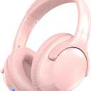 MIDOLA Bluetooth Headphones Over Ear 68H Playtime 6 EQ Wireless Headset with Microphone HiFi Stereo Foldable Lightweight Deep Bass for Travel Home Office Cellphone Pink
