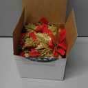 GREENTIME 12 Pcs Glitter Poinsettia 5.5" Artificial Flowers Christmas with Clips Stems Xmas Tree Ornaments for New Year Party Stairs Fireplace Porch Balcony Garden Church Wreath Decoration (Red Gold)