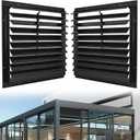 20 Inch Automatic Exhaust Shutter Louver Vent, 2Pcs Aluminum Gravity Shutters Louver for Windows Outside, Home Attics, Greenhouse Vent