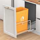 Pull Out Trash Can Under Cabinet with Soft-Close Slides, Requires Mini Cabinets Opening 13" W X 18" D, Heavy Duty Under Sink Garbage Can Slide Out Kit for Kitchen, Garbage Can Not Included (Single)