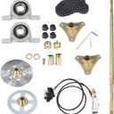 labwork 29 inch/740mm Rear Live Axle Kit with Brake Assembly & Chain Replacement for Drift Trike Go Kart 50cc 70cc 90cc ATV Quads