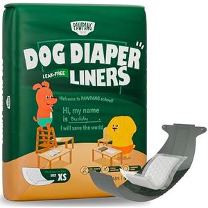 PAWPANG Disposable Dog Diaper Liners Booster Pads for Male & Female Dogs, 100ct, 4 Sizes Options, Doggie Diaper Inserts fit Most Types of Dog Diapers - Pet Belly Bands & Male Wraps (X-Small (100 ct)) PAWPANG Disposable Dog Diaper Liners Booster Pads for Male & Female Dogs, 100ct, 4 Sizes Options, Doggie Diaper Inserts fit Most Types of Dog Diapers - Pet Belly Bands & Male Wraps (X-Small (100 ct))