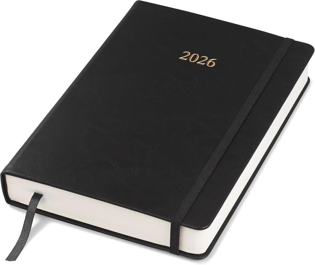 Wykeham's Executive 2026 Daily Journal Planner US Public Holidays (Black, 8.5"5.5")