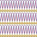 Abaokai 48 Pieces Gold Award Medals - Winner Medals Gold Prizes for Sports, Competitions, Party, Spelling Bees, Olympic Style, 2 Inches