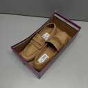 Slip On Penny Loafers Moccasins Suede Shoes Beige, Size 6 US