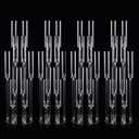 4 Sets 10 Arms Acrylic Candelabra Wedding Centerpiece,33.7Inches Floor Clear Candlesticks Holder with Acrylic Shade for Baby Shower Event Dinner Party Decoration(Fit 0.8Led Candles) (37.7"Tall)