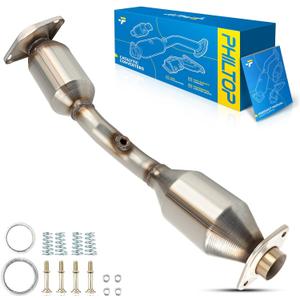 PHILTOP Front High FLow Stainless Steel Catalytic Converter Kit Compatible with Nissan Versa 1.6L 2012-2018, Versa Note 1.6L 2014-2017 Replace# 16794, 644060, 41154, Stainless Steel (EPA Compliant)