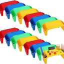 Kisston 12 Pcs Kids Lap Desk Bulk Tray Lap Table Bed Table Plastic Desk with Extra Storage Space Activities Children Portable for Kids Students Work Study School Classroom(Colorful)