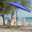 Sannwsg Patio Umbrellas, Pool Umbrella with 8 Sturdy Ribs, Outdoor Umbrella with Push Button Tilt/Crank, Deck Umbrellas, Market Umbrela Table for Backyard, Deck, Garden, Pool