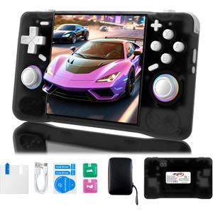 XF40H Retro Handheld Game Console, 4.0 inch HD Screen, Linux 64-bit System, 18000+ Classic Games, WiFi Multiplayer-Pocket Video Gaming(Black)