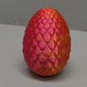 TBOLINE 12" 3D Printed Dragon Egg, Cool 3D Printer Articulated Crystal Dragon Toys for Kids, Surprise Animals Figurines Fidget Dinosaur Eggs Toys for Girls Kids Teen 5-7 4-6 8-12 (Laser Red)