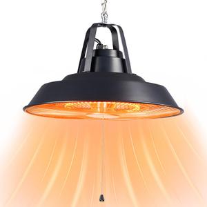 Electric Outdoor Patio Heater, 1500W Ceiling Mounted Heaters, Hanging Carbon Infrared 600W 900W 1500W IP34 Radiant Heater for Garage, Gazebos, Shop, Deck