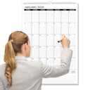 SUNEE 2026 Wall Calendar Large 22.75"x15.5", 21 Month Calendar (Ends June 2027), Vertical Extra Large Monthly Calendar 2026 for Wall, Black
