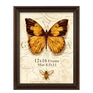 Splinterix 12x16 Picture Frame, Ornate Vintage Picture Frames for Wall or Tabletop Display, 12 x 16 Photo Frame with Real Glass, Display Poster 8.5x11 with Mat or 12x16 without Mat for Antique Dco, Brown, 1 Pack