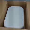 Low Entry High Sided Plastic White Cat Litter Box 22.8x15x8.66 Inch with Splash Guard - One-Piece Smooth Interior Easy Clean for Senior Kittens Mobility-Impaired Cats & Large Breeds