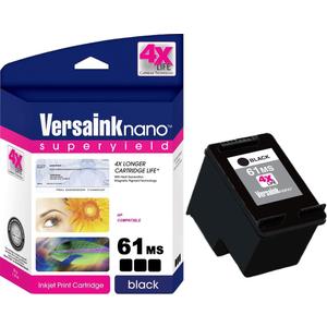 VersaInk-Nano HP MICR 61MS Ink Cartridge for Check Printing - Replacement for 61 Black (CH561WN), MICR Black, 1 (VH61MS-3337)