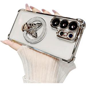 Case for Samsung S26 Ultra Case with Kickstand Shockproof Phone Cover for Galaxy S26 Ultra 2026 5G - Sliver