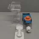 Kenond No Mess Bird Feeder Water Dispenser Set, Automatic Parrot Feeder Cage Accessories, Clear Parakeet Seed Container Food Drinker for Cage, Cockatiel Finch Lovebirds Budgies Canary (Blue)