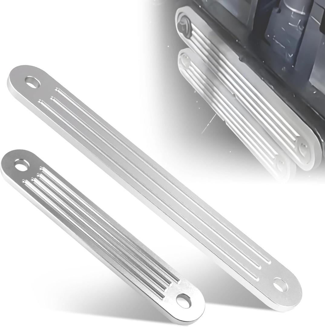 TSP-1 & TSP-2DP Transom Support Plate Kit for Top & Lower Bolt Holes 15"x2" & 12"x2" with 10" Hole Spacing 3/8" Thick Cast Aluminum 2-Pack Marine Boat Reinforcement Secure Fit