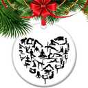 Yoga Namaste Ceramic Ornament, Yoga Lover Keepsake, Zen Meditation Workout Asana Gift (C18)