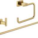 GROHE 40777GN1 Essentials Cube 3-In-1 Bathroom Accessory Set, Brushed Gold