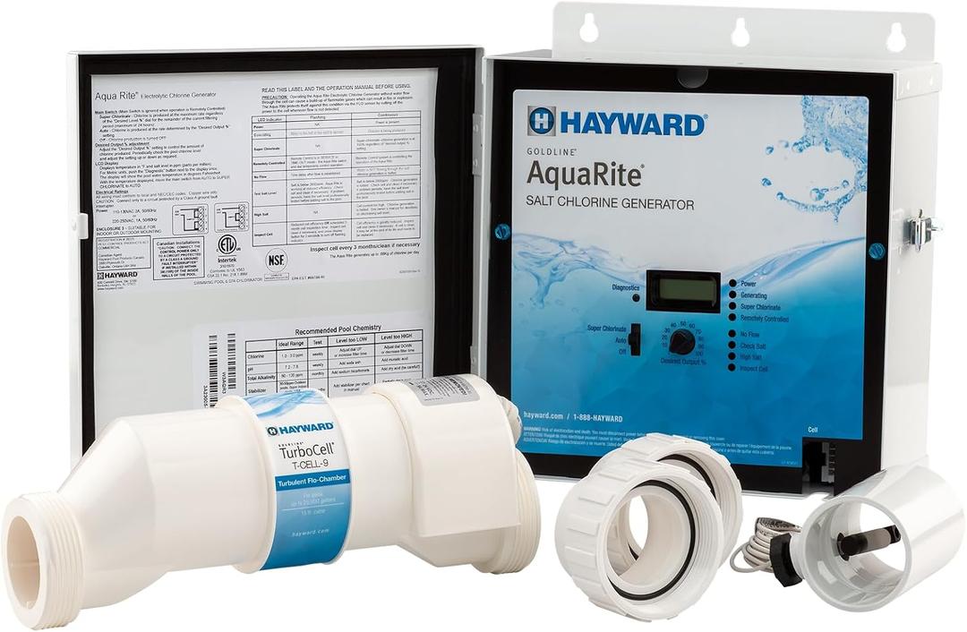 Hayward Salt System Aquarite Salt Chlorine Generator for In-Ground Pools up to 25,000 Gallons, W3AQR9 Replacement for AQR9