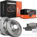 A-Premium 10.94 inch(278 mm) Front Vented Disc Brake Rotors + Ceramic Pads Kit Compatible with Select Ford, Mazda and Mercury Models - Escape 2001-2007, Tribute 2001-2006, Mariner 2005-2007, 6-PC Set
