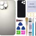 OEM Rear Back Glass Replacement for iPhone 16 Pro Max 6.9-inches with Reparing Tool Kit and Pre-Installed Adhesive (Natural Titanium)