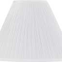 Aspen Creative 33137, Mushroom Pleated Traditional Spider Lamp Shade, Pleated White, 9" Top x 18" Bottom x 13" Slant, 9x18x13"