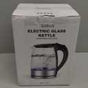 AZEUS Fast Boil Electric Water Kettle, 1.8L Large Capacity with Auto Shut-Off and Boil-Dry Protection, BPA-Free Borosilicate Glass &Stainless Steel (1.9 Quarts)